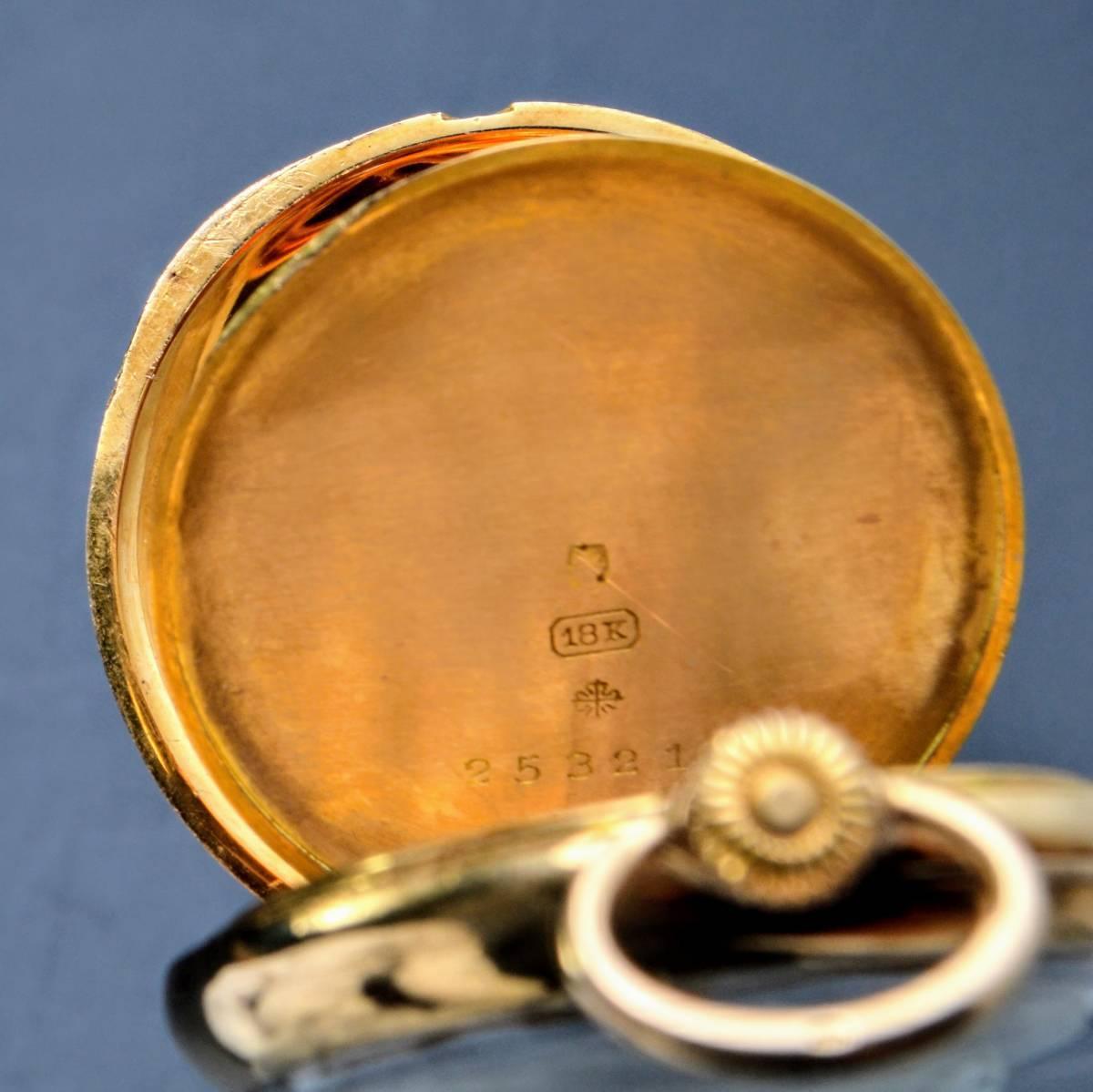 Patek Philippe Pocket Watch 18k Solid Gold 1910s 32.5mm Antique Vintage - Murphy Johnson Watches Co.