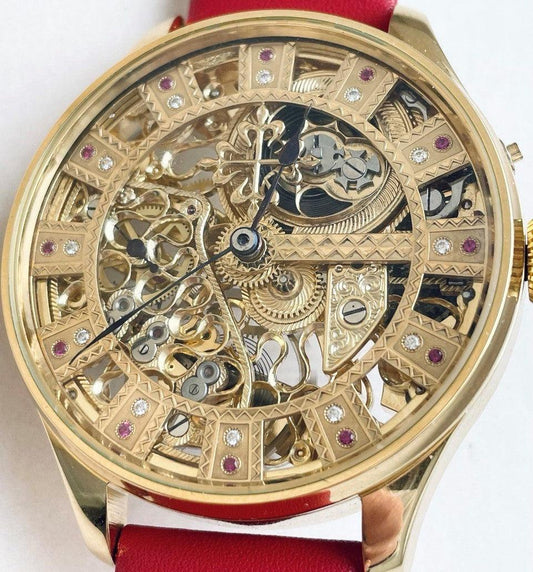 Patek Philippe Pocket Watch Custom Watch Full Skeleton Full Engraving 1896 - Murphy Johnson Watches Co.