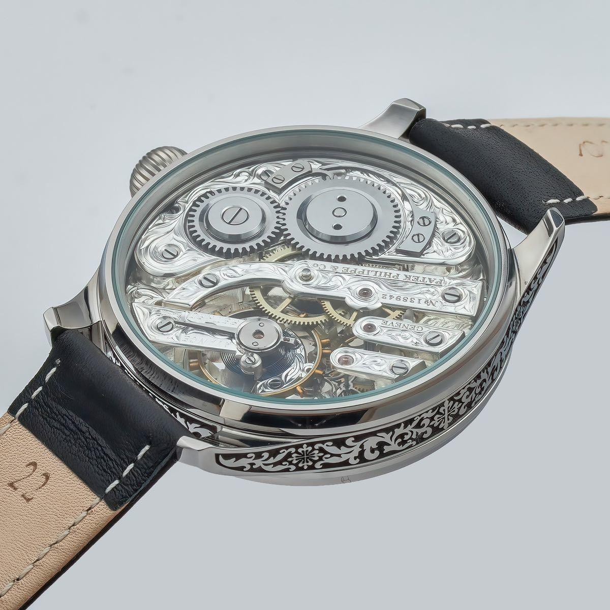 Patek Philippe Pocket Watch Modded Wristwatch 48mm Silver Dial Vintage - Murphy Johnson Watches Co.