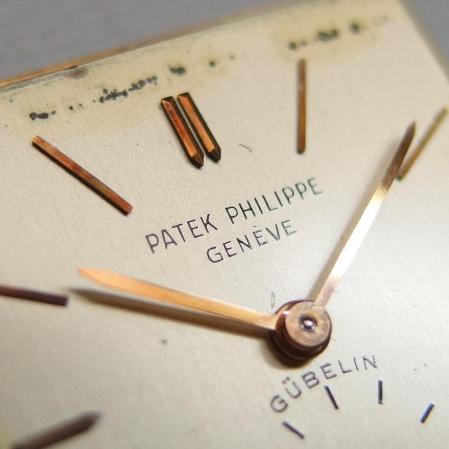 Patek Philippe Quadrato Ref.2488 C.10-200 K18YG x leather manual winding men's watch - Murphy Johnson Watches Co.