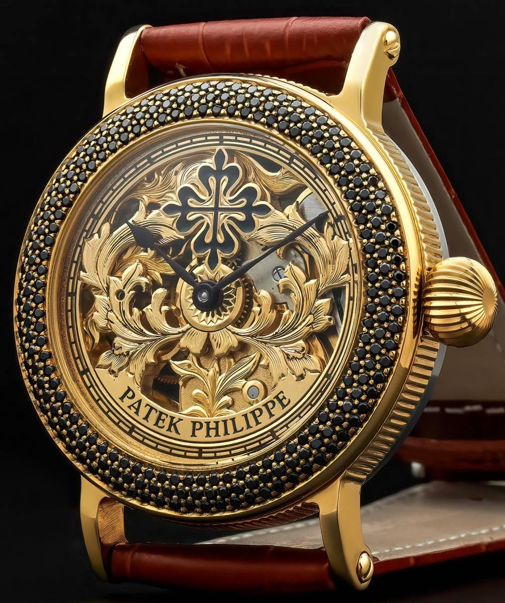 Patek Philippe watch Engraving Skeleton 1900 Men's Hand-Wound Watch Antique - Murphy Johnson Watches Co.