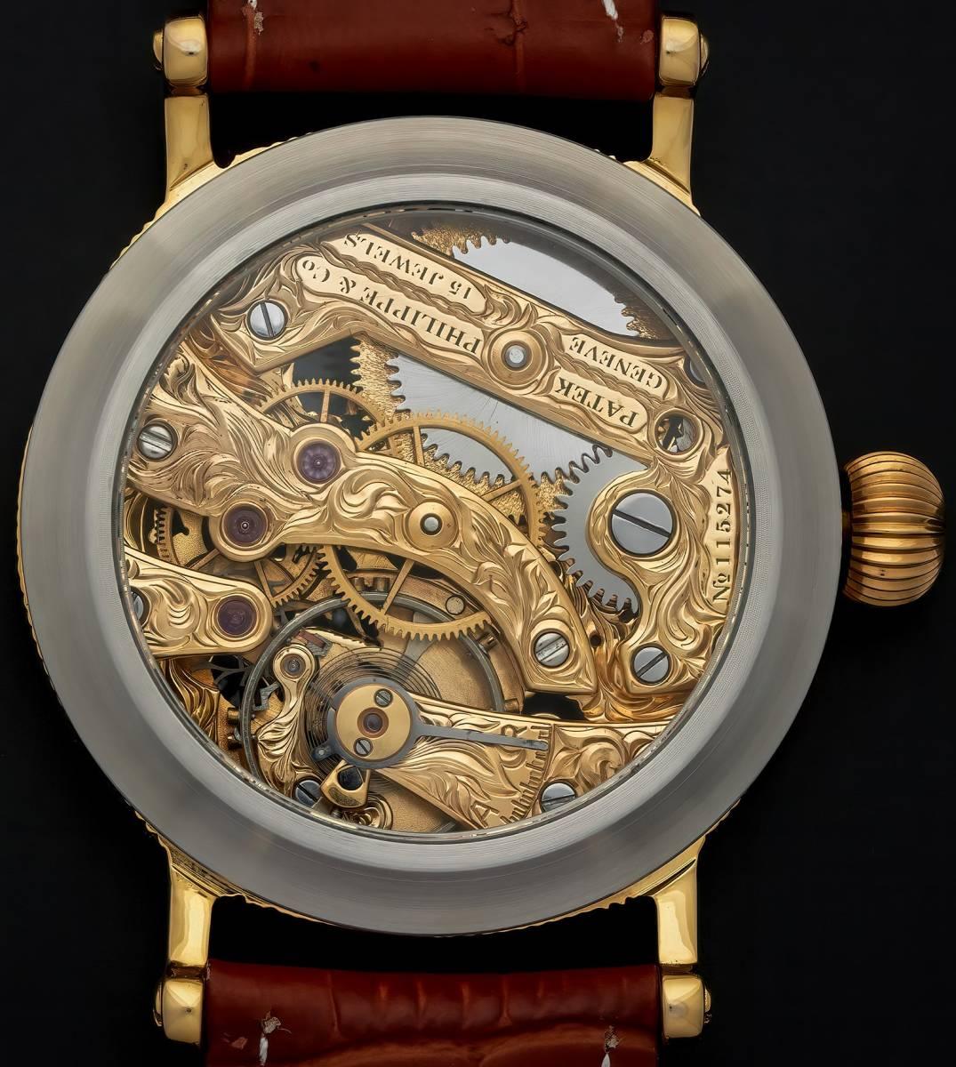 Patek Philippe watch Engraving Skeleton 1900 Men's Hand-Wound Watch Antique - Murphy Johnson Watches Co.