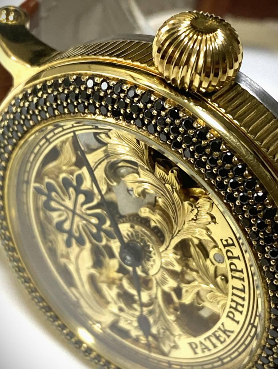 Patek Philippe watch Engraving Skeleton 1900 Men's Hand-Wound Watch Antique - Murphy Johnson Watches Co.