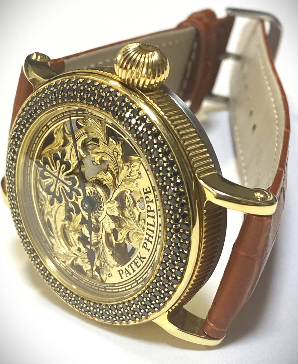 Patek Philippe watch Engraving Skeleton 1900 Men's Hand-Wound Watch Antique - Murphy Johnson Watches Co.