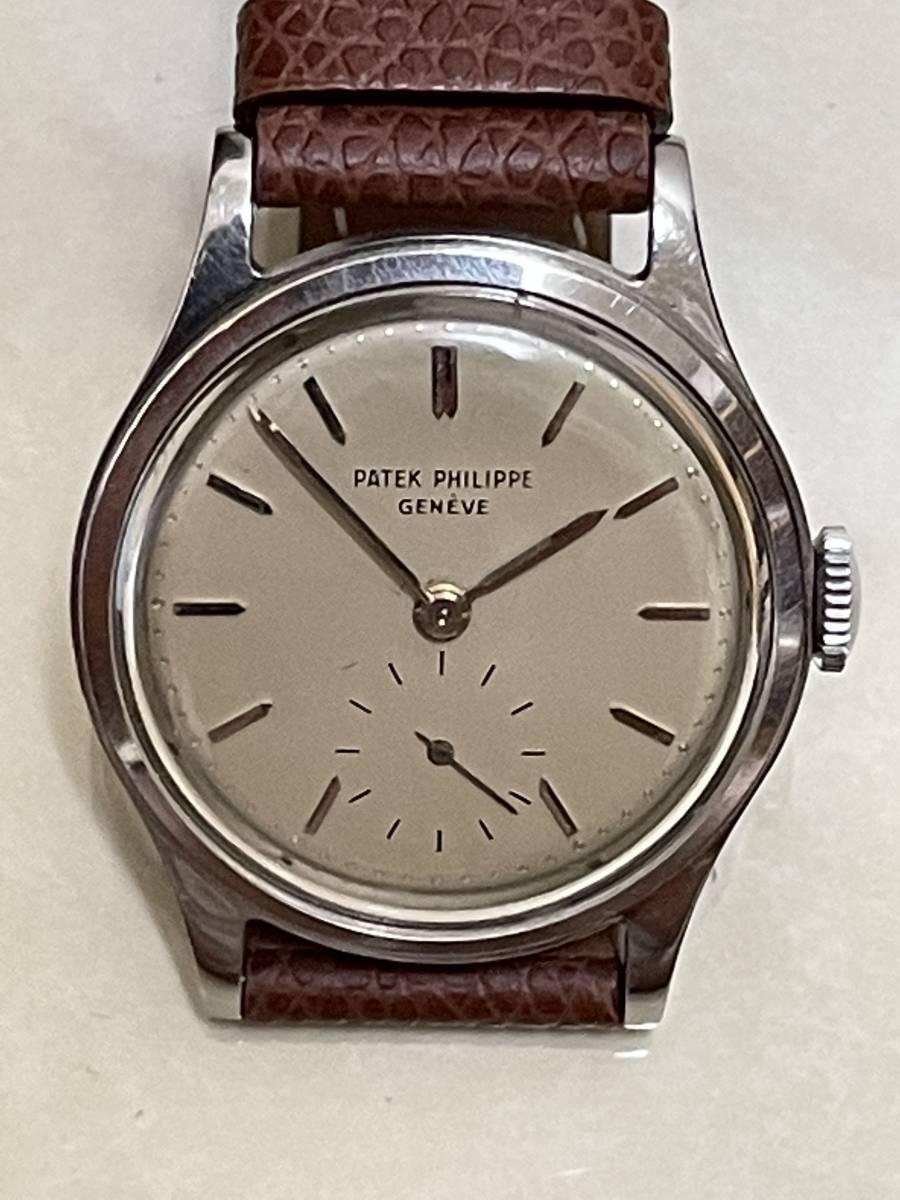 Patek Phillipe Calatrava Ref.2451 SS Stainless Steel 1959 with Archive Antique - Murphy Johnson Watches Co.