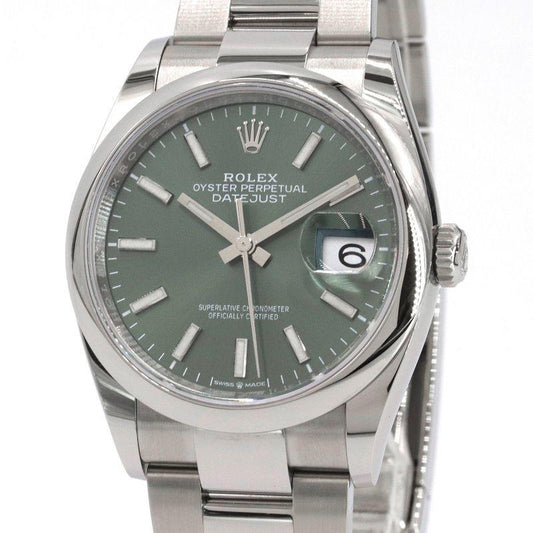 Rolex Datejust 126200 Random Number Men's New Guarantee SS Mint Green Dial 3 Row Automatic Watch Used Free Shipping - Murphy Johnson Watches Co.