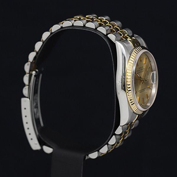 Rolex Datejust 16233 Stainless Steel x Yellow Gold AT/automatic champagne dial men's watch - Murphy Johnson Watches Co.