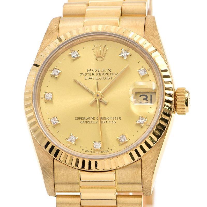 Rolex Datejust 31 68278G R Diamond K18YG OH/Polished Yellow Gold Automatic Boys' Women's Watch - Murphy Johnson Watches Co.