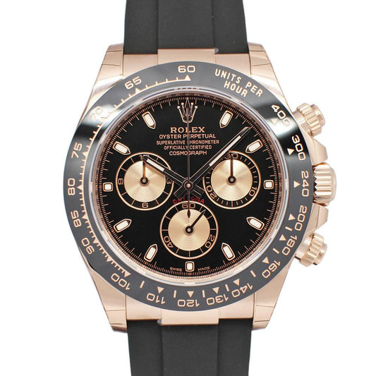 Rolex Daytona 116515LN Random Black Pink RG Rubber Automatic Winding Warranty Included 2023 Unused - Murphy Johnson Watches Co.