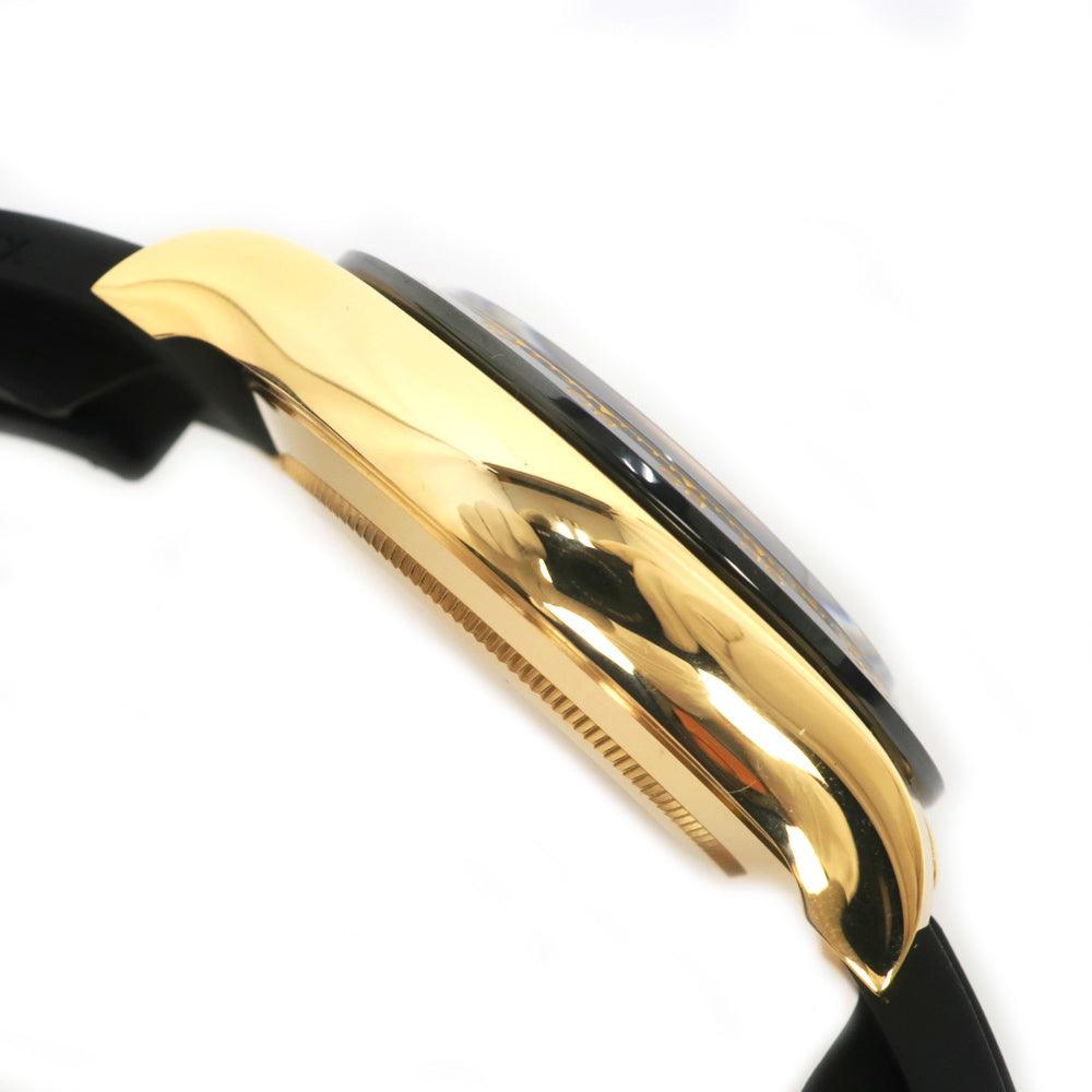 Rolex Daytona 116518LN Black Dial Rubber Strap Automatic K18 Yellow Gold Men's Watch Like New - Murphy Johnson Watches Co.
