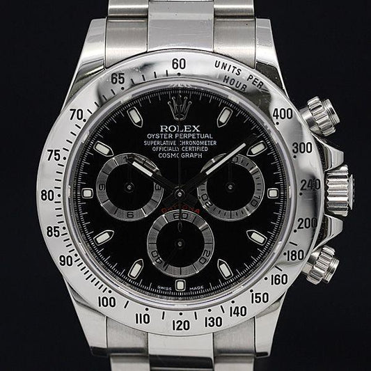 Rolex Daytona Cosmograph Black Dial Automatic 116520 Men's Watch - Murphy Johnson Watches Co.