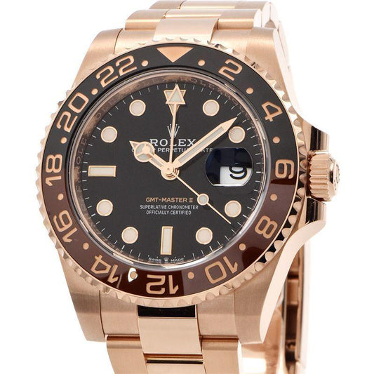 Rolex GMT Master 2 126715CHNR Random Number Men's K18RG New Guarantee Black Brown Bezel Black Dial Automatic Watch Used Free Shipping - Murphy Johnson Watches Co.