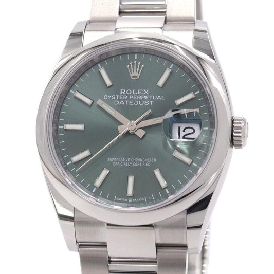 Rolex Men's Datejust 126200 Random Number 2022 New Guarantee SS Mint Green Dial Automatic Watch Used Free Shipping - Murphy Johnson Watches Co.