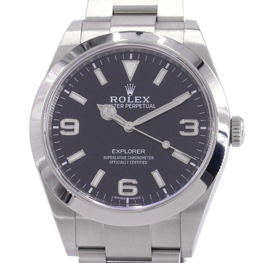 Rolex Men's Explorer 1 214270 Random Number Late Model Black Dial Automatic Watch Used Free Shipping - Murphy Johnson Watches Co.