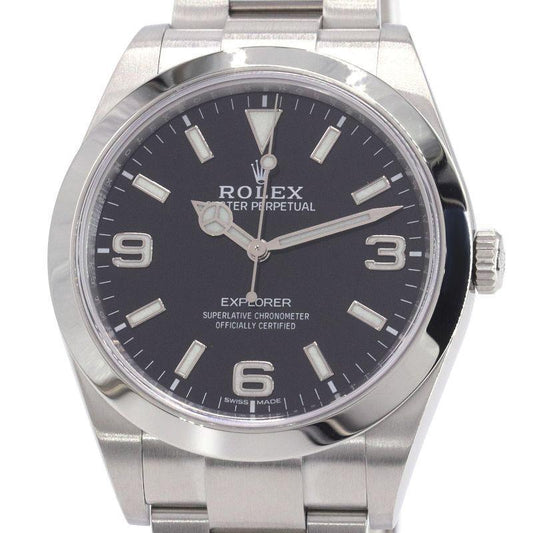 Rolex Men's Explorer 1 214270 Random Number Late Model Black Dial Automatic Watch Used Free Shipping - Murphy Johnson Watches Co.