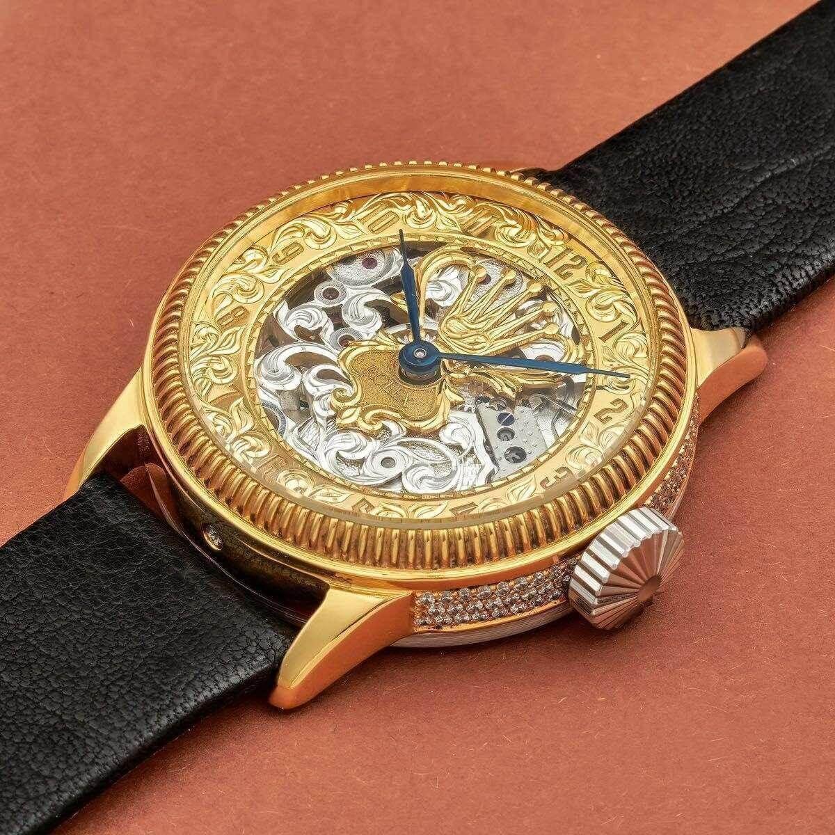Rolex Pocket Watch Converted Wristwatch 42mm Silver Dial - Murphy Johnson Watches Co.