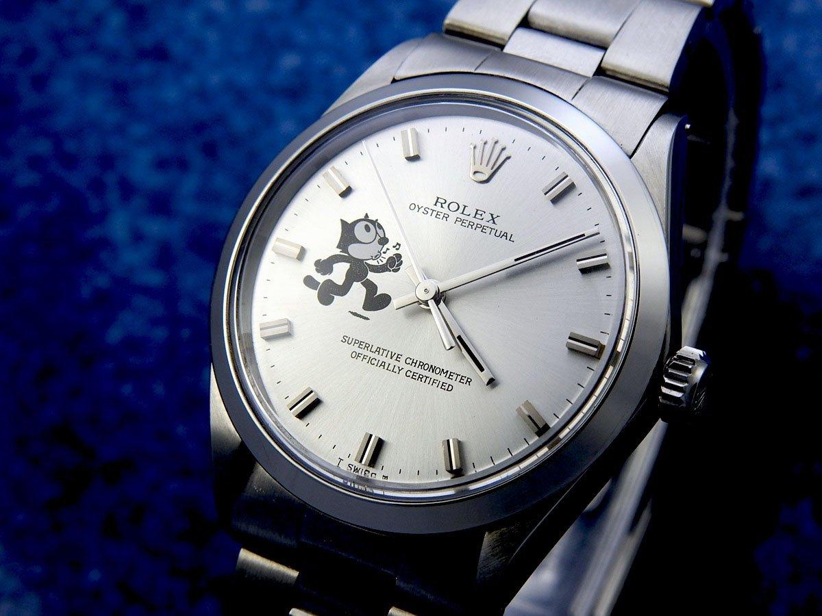 Rolex Ref.1002 Oyster Perpetual Steel Felix Dial Men's automatic winding (Good condition, overhauled) / 34mm - Murphy Johnson Watches Co.