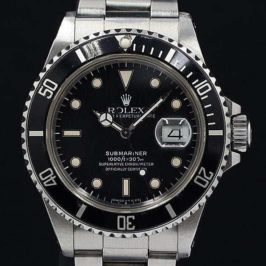 Rolex Submariner 168000 R248086 2023/09/01 Overhauled AT/Automatic Winding Black Dial Date Men's Watch - Murphy Johnson Watches Co.