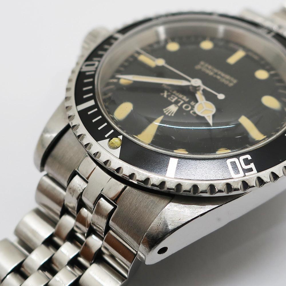 Rolex Submariner 5513 No. 14 Mirror Dial Black Borderless Men's Watch - Murphy Johnson Watches Co.