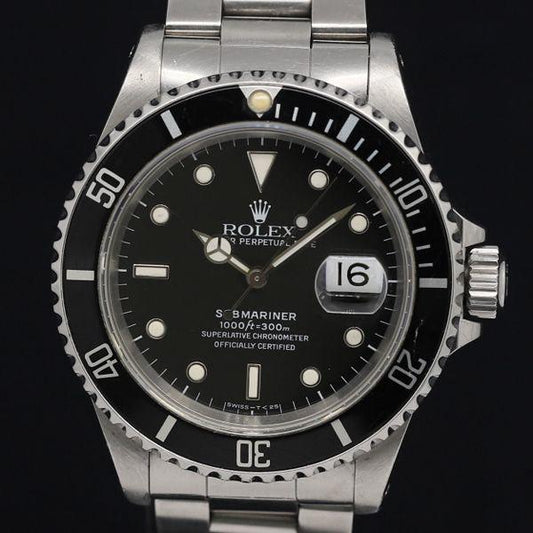 Rolex Submariner Oyster Perpetual Date 16610 AT/Automatic Black Dial Men's Watch - Murphy Johnson Watches Co.