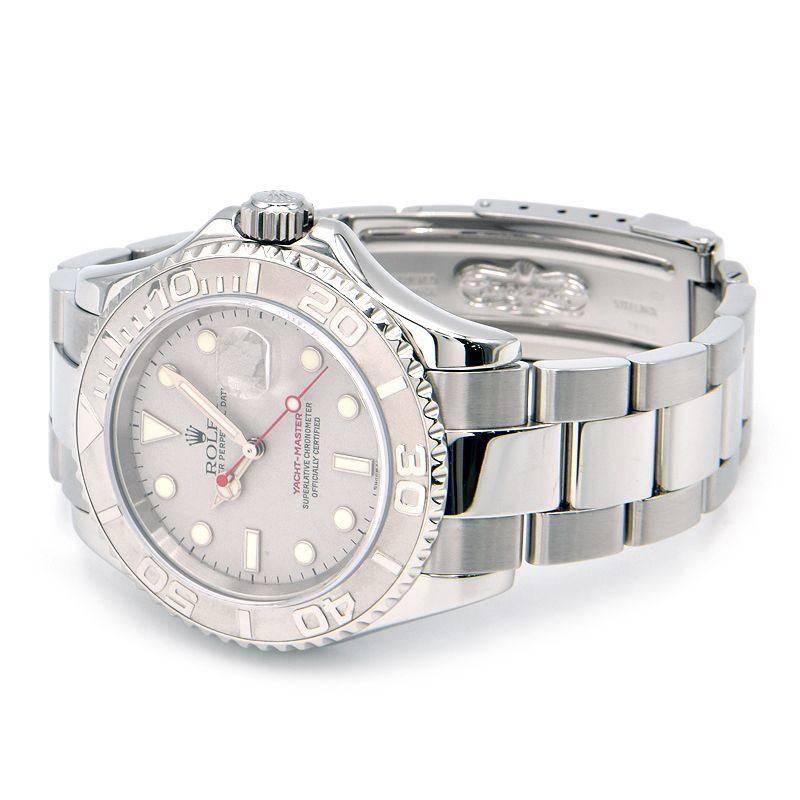 Rolex Yacht-Master Platinum 16622 F Men's No. OH/Polished Silver Dial Platinum Automatic Watch Used Free Shipping - Murphy Johnson Watches Co.