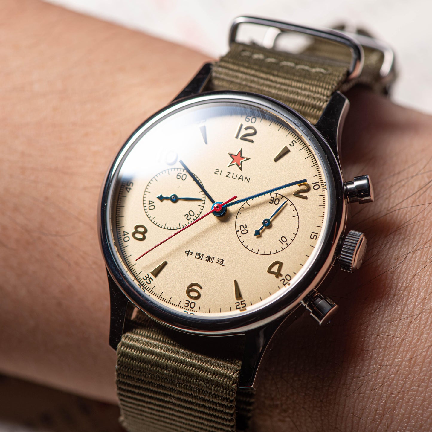 Seagull Pilot ST19 movement mechanical men's watch sapphire large dial waterproof men's watch 1963 - Murphy Johnson Watches Co.