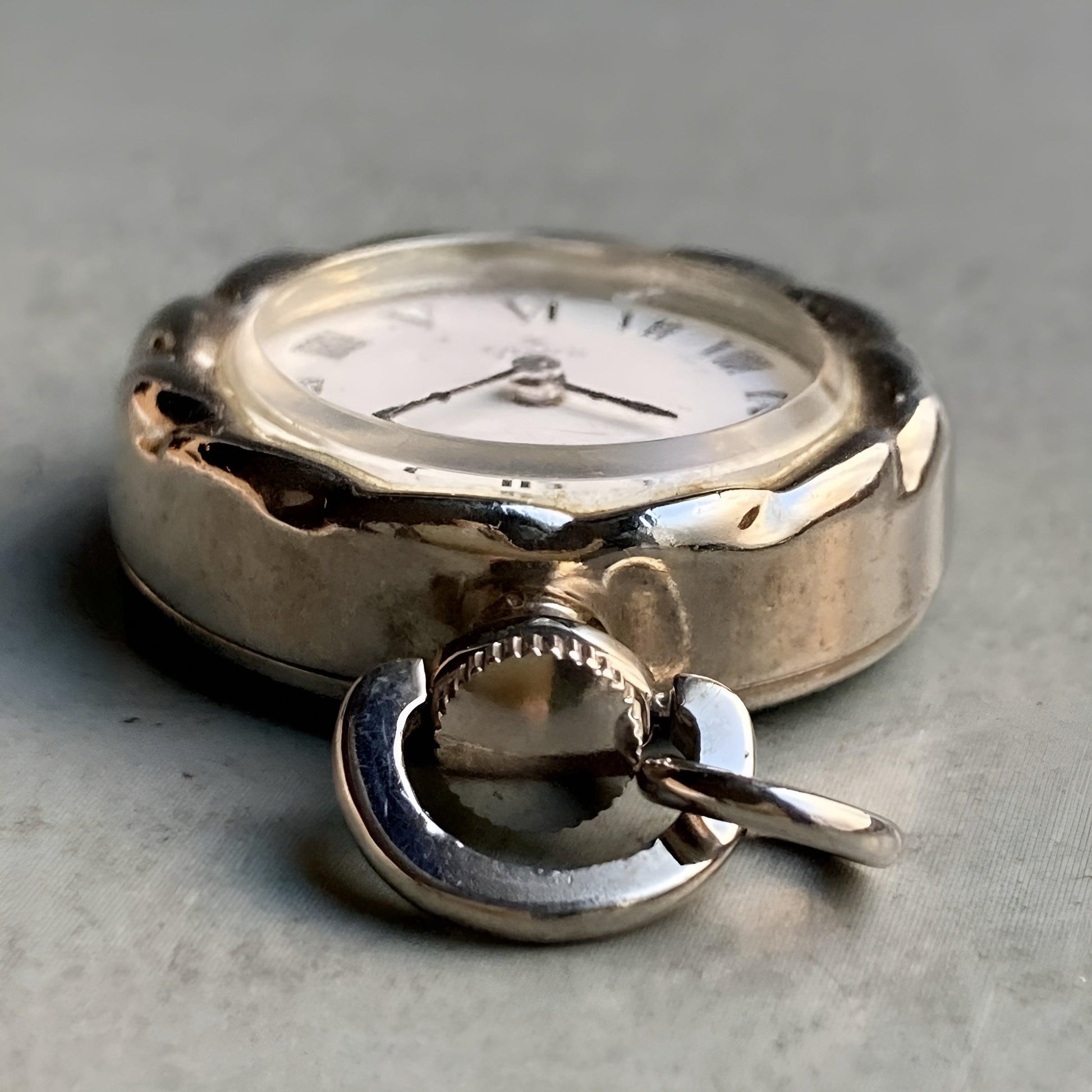 Seiko Pocket Antique Watch 1965 Manual Winding Vintage Pocket Watch Silver - Murphy Johnson Watches Co.