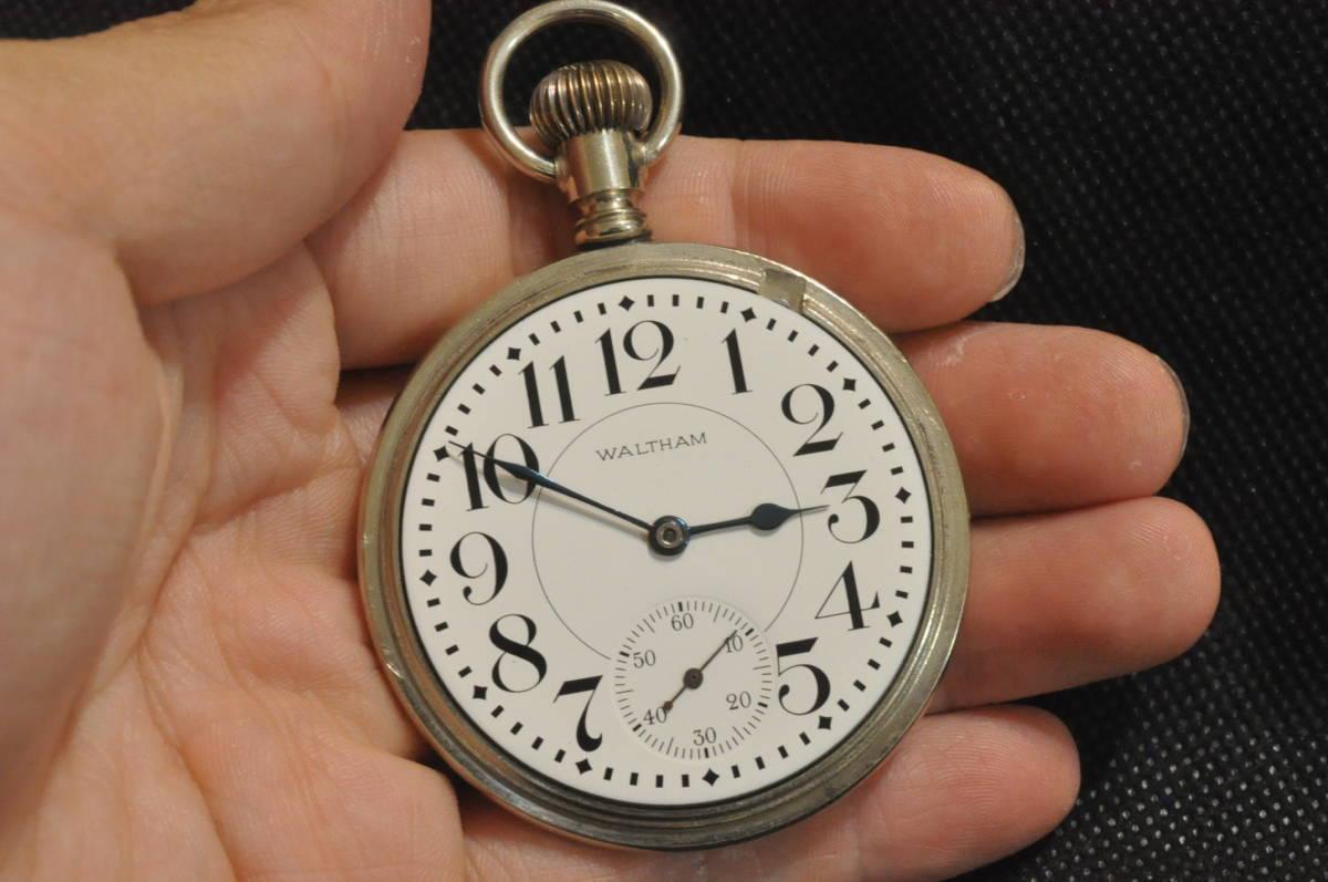 [Skeleton specifications] Waltham railroad pocket watch Vanguard diamond receiving stone pocket watch antique manual winding mechanical 1907 - Murphy Johnson Watches Co.