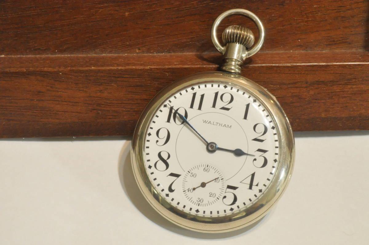 [Skeleton specifications] Waltham railroad pocket watch Vanguard diamond receiving stone pocket watch antique manual winding mechanical 1907 - Murphy Johnson Watches Co.