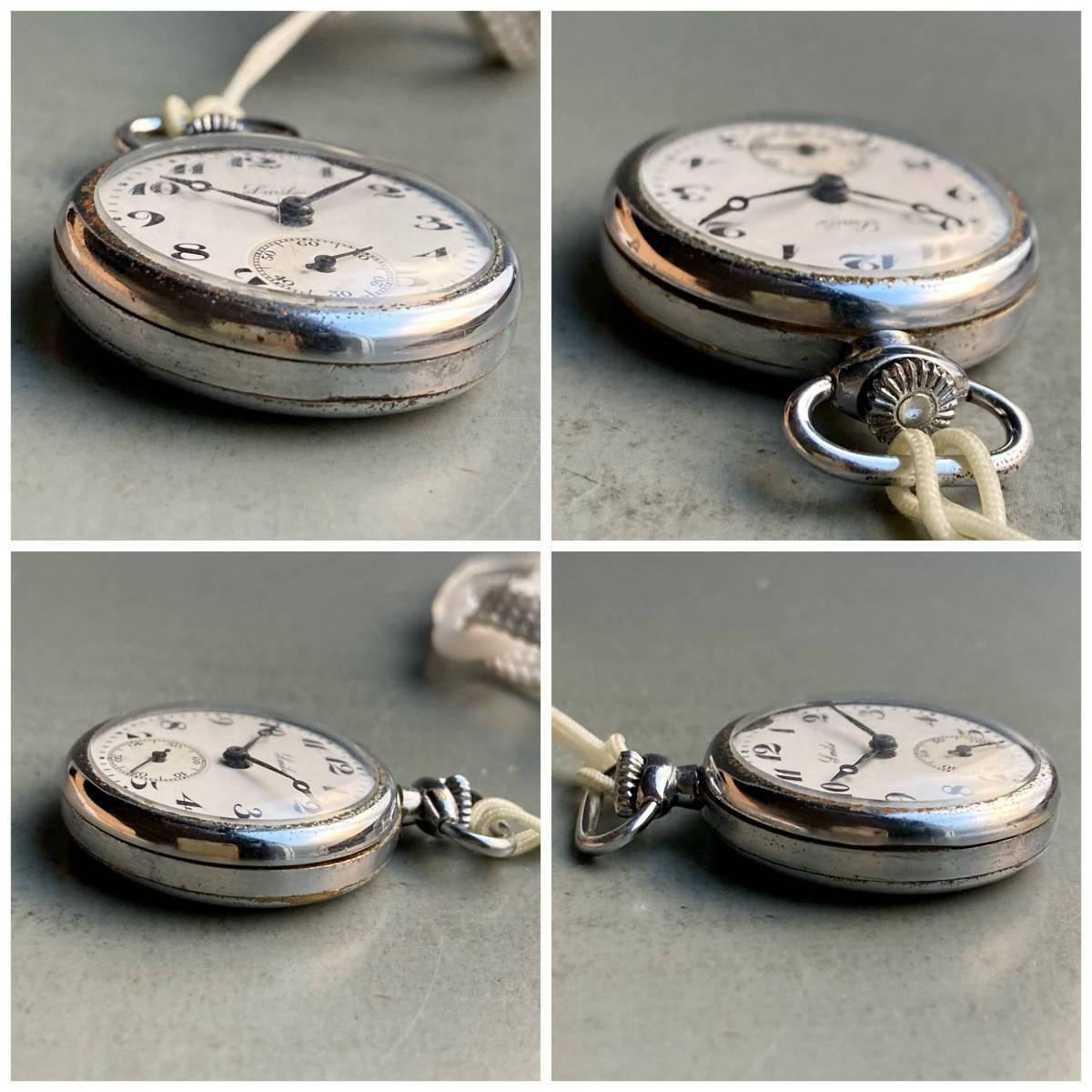 Smile Pocket Watch Antique Manual Open Face 27mm Vintage Pocket Watch Silver - Murphy Johnson Watches Co.