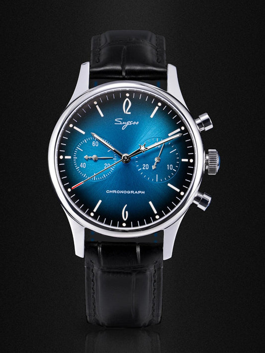 Sugess JB954 Blue Genuine Sapphire Gradient Mechanical Business Watch for Men - Murphy Johnson Watches Co.