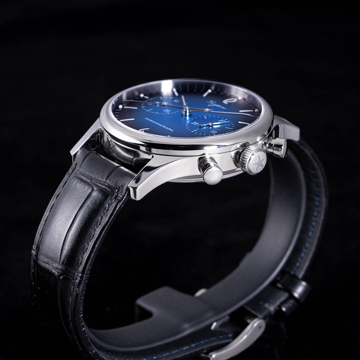 Sugess JB954 Blue Genuine Sapphire Gradient Mechanical Business Watch for Men - Murphy Johnson Watches Co.