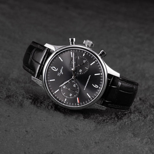 Sugess JB954 Grey Genuine Sapphire Gradient Mechanical Business Watch for Men - Murphy Johnson Watches Co.