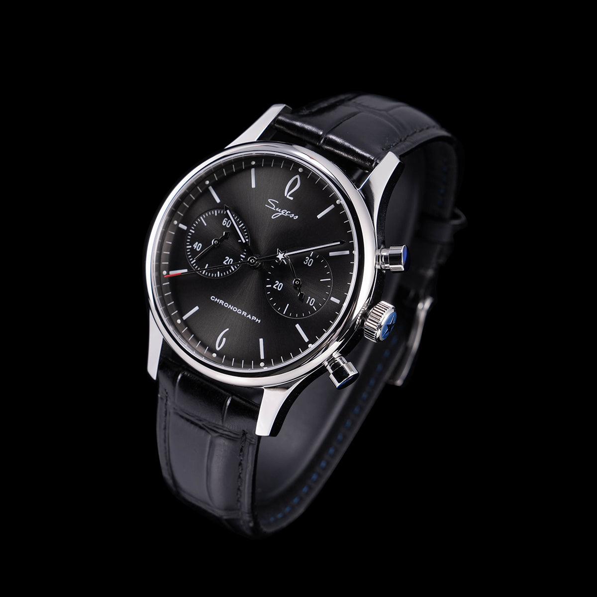 Sugess JB954 Grey Genuine Sapphire Gradient Mechanical Business Watch for Men - Murphy Johnson Watches Co.