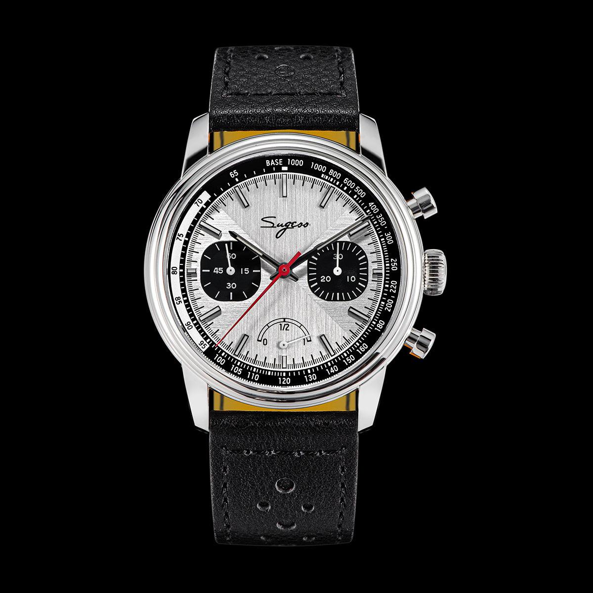 Sugess ST1906 chronograph energy reserve indicator seagull movement men's watch multi-functional mechanical men's watch business - Murphy Johnson Watches Co.