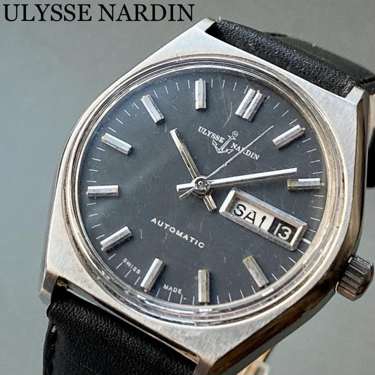 Ulysse Nardin Antique Watch 1960s Self-Winding Men's Vintage Watch Men - Murphy Johnson Watches Co.