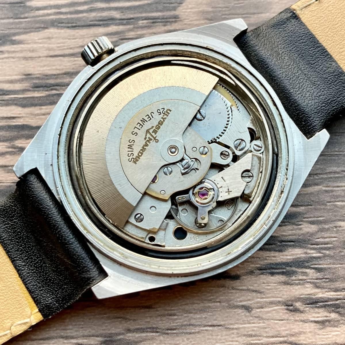 Ulysse Nardin Antique Watch 1960s Self-Winding Men's Vintage Watch Men - Murphy Johnson Watches Co.