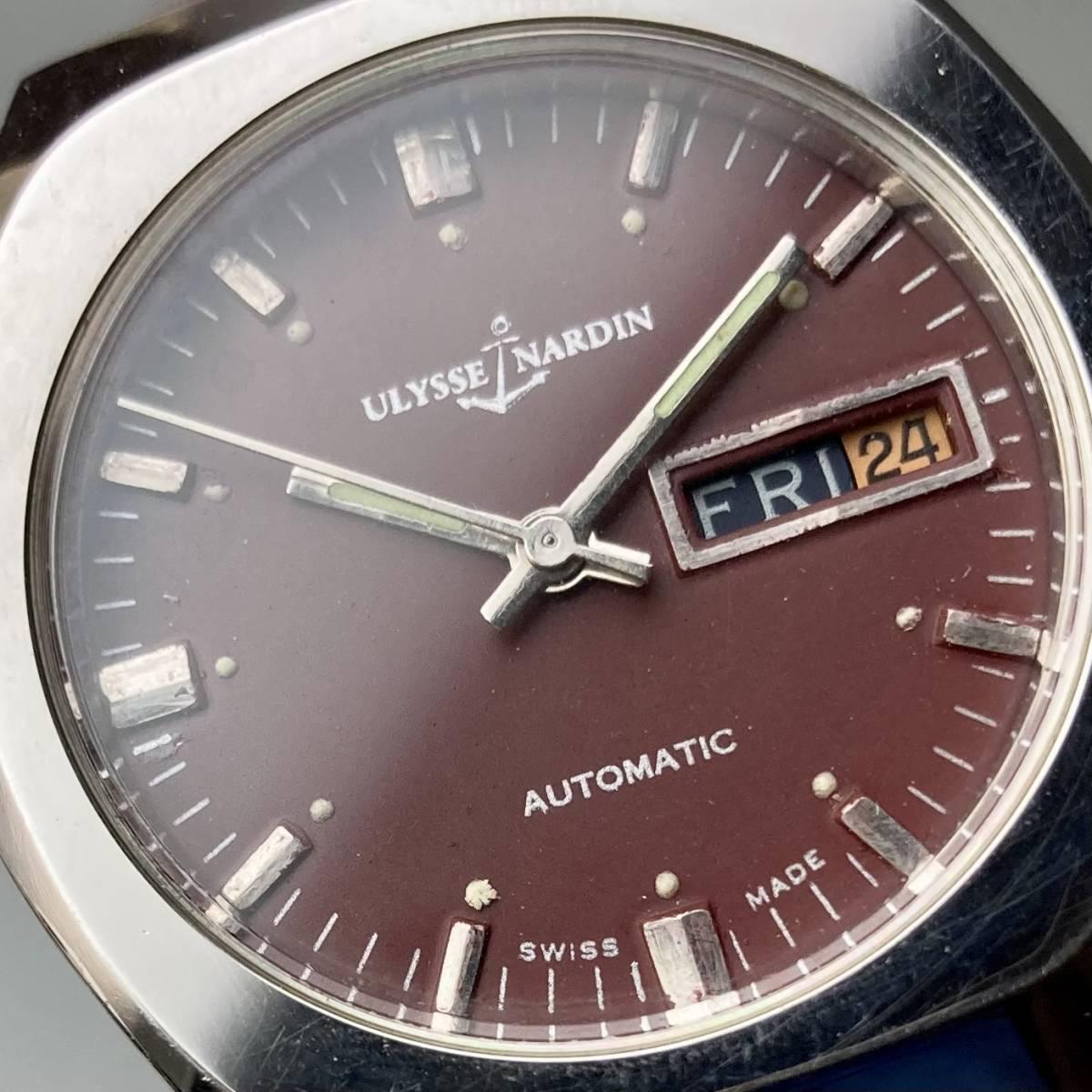 Ulysse Nardin Wristwatch Antique 1960s Self-Winding Men's 35mm Vintage Watch - Murphy Johnson Watches Co.