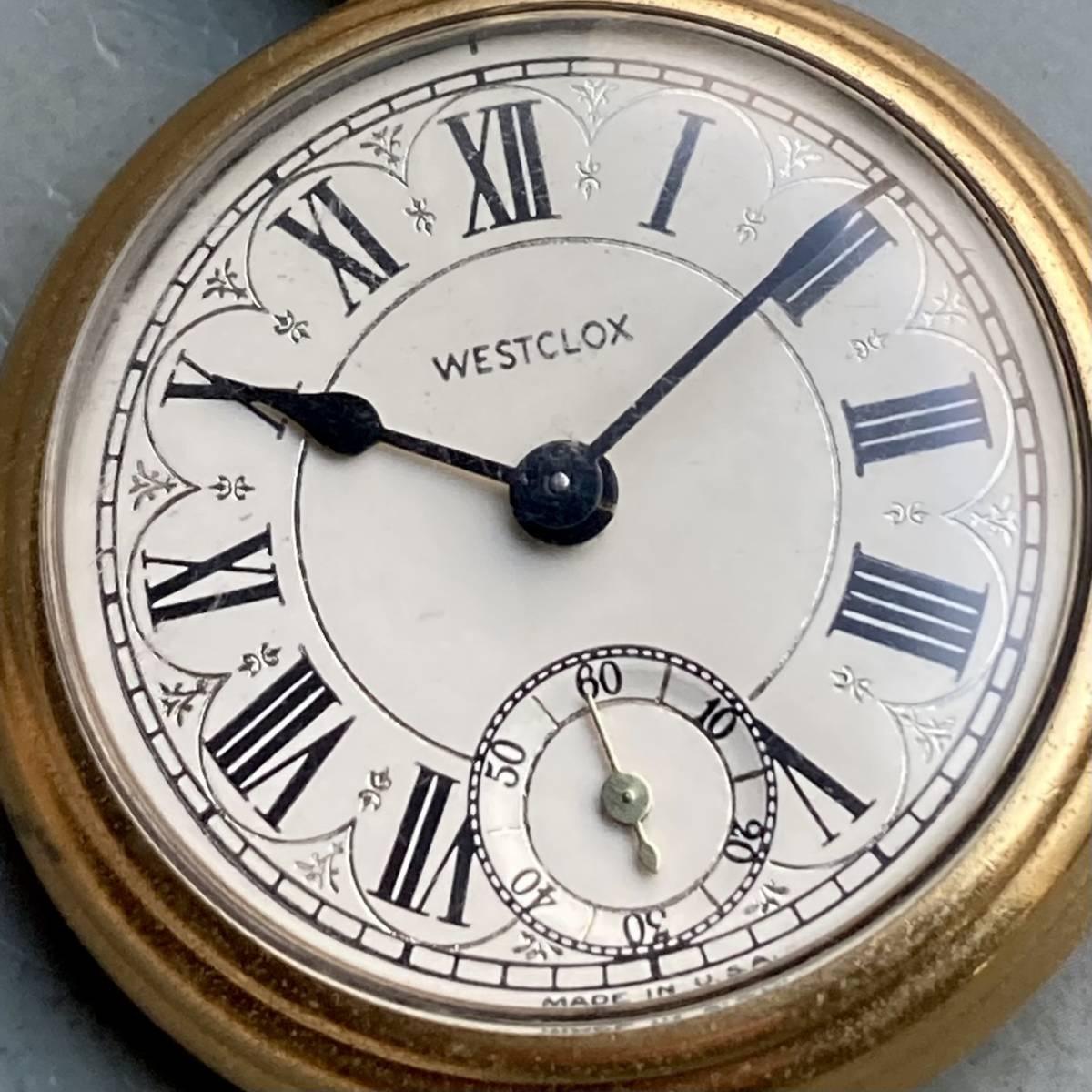 Vintage Pocket Watch Antique Westclox Manual 50mm Watch Vintage Gold - Murphy Johnson Watches Co.