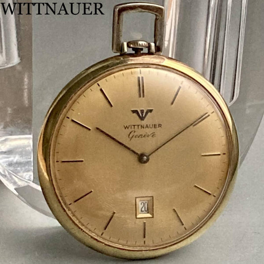 Vintage Pocket Watch Antique Wiittnauer Manual Gold Calendar Watches Open Face - Murphy Johnson Watches Co.