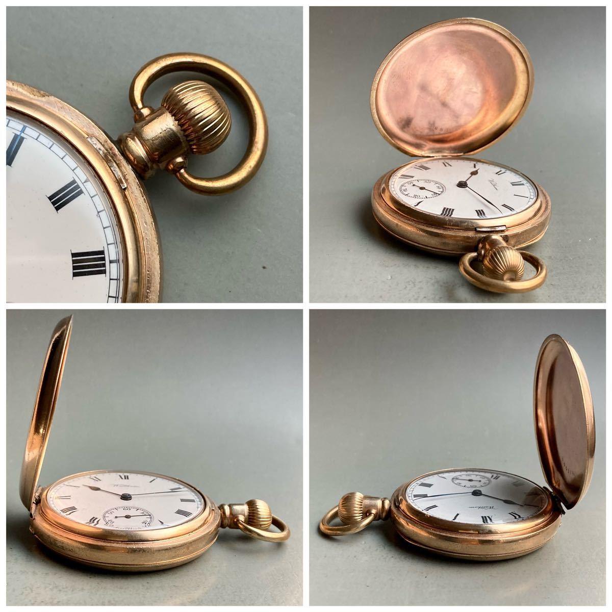 Waltham Pocket Watch Antique Manual Hunter Case Gold 49mm 16s Vintage Watch - Murphy Johnson Watches Co.